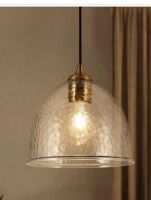 Breakwater Bay Meya 1 - Light Large Dome Textured Glass Pendant New In Box $499