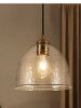 Breakwater Bay Meya 1 - Light Large Dome Textured Glass Pendant New In Box $499