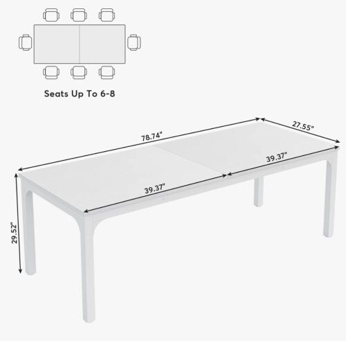 Ebern Designs Frodeen Rectangular Large Long Dining Table New in box $499