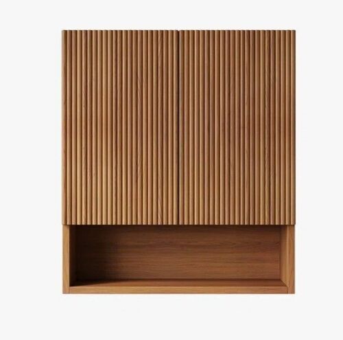 Latitude Run TOBI 26" Wall-Mounted Striped Bathroom Cabinet, With Doors, Shelf And Open Storage Compartment Over The Toilet Storage Cabinet New in Box $399