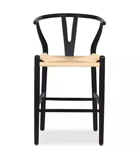 Poly & Bark Weave Counter Stool in Black New in Box $399