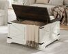 Gracie Oaks Jareal Square Farmhouse Lift Top Coffee Table with Storage, White, New in Box $299