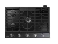 Samsung 30 in. 5-Burner Recessed Gas Cooktop in Fingerprint Resistant Black Stainless with Dual Brass Power Burner and Wi-Fi New in Box $2499