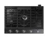 Samsung 30 in. 5-Burner Recessed Gas Cooktop in Fingerprint Resistant Black Stainless with Dual Brass Power Burner and Wi-Fi New in Box $2499