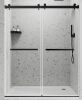 Rizzan 56-60" W X 72 "H Semi-Frameless Double Sliding Shower Door With 1/4" (6mm) Clear Tempered Glass, Featuring Protective Safety Film, Matte Black K18A-6072-BLK New in Box $499