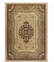 Tayse Rugs Sensation Oriental Ivory 8 ft. x 11 ft. Indoor Area Rug, New $499