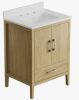 Lark Manor 24" Single Bathroom Vanity With Engineered Marble Top, Wood, (Similar to Picture), New Open Box $999