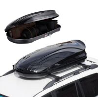 VEVOR Rooftop Cargo Carrier, 11 Cubic Feet Roof Cargo Box, ABS Hard Shell Roof Box, with Dual-Sided Opening and 2 Reinforced Straps, Aerodynamic, Suitable for most Crossbar, for Car, Wagon, SUV, Black New In Box $499