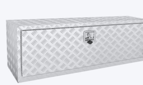 VEVOR Underbody Truck Box, 48"&times;19"&times;19" Pickup Storage Box, Heavy Duty Aluminum Diamond Plate Tool Box with Lock and Keys, Waterproof Trailer Storage Box with T-Handle Latch for Truck, Van, Trailer New in Box $499