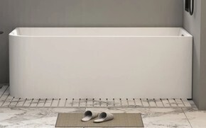 KDK HOME 59" x 29" Freestanding Bathtub Left Drain Acrylic Soaking Tub with Pop up Drain & Overflow KH-6LW-1500 New in Box $1899