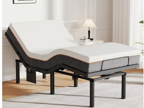 Alwyn Home Iduna Adjustable Bed Frame with Massage ,Wireless Remote Adjustable Base Zero Gravity & Anti-Snore Modes Under Bed Lighting, 4 USB Ports Twin XL New in Box $699