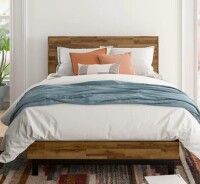 Union Rustic Lirim Solid Wood Platform Bed Frame with Adjustable Headboard Queen Size New in Box $699