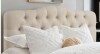 Lark Manor King Size Tufted Upholstered Headboard, Solid Wood Head Board with Wood Legs, Adjustable Height Bed headboard from 34&rdquo; to 43&rdquo; Fabric Headboard in Modern Button Design New in Box $299