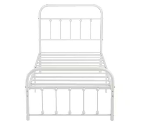 Vecelo Victorian Bed Frame White, Heavy Duty Metal Bed Frame, Twin Platform Bed with Headboard?No Box Spring Needed New In Box $299