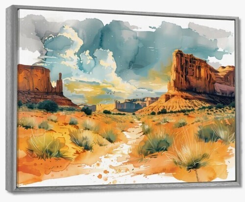 Union Rustic Marthella - Canyon Canvas Wall Art, 34" H x 44" W x 1.5" D New In Box $299