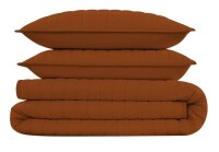 Brooklyn Loom 3pc King Flax Linen Quilts Rust/Orange New In Box $299