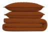 Brooklyn Loom 3pc King Flax Linen Quilts Rust/Orange New In Box $299