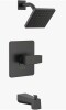 Delta Modern 14 Series Square Bathtub and Shower Faucet Set, Matte Black Shower Head and Handle Set, Valve Trim Kit, Matte Black (Valve Not Included) T14467-BL-PP New In Box $399