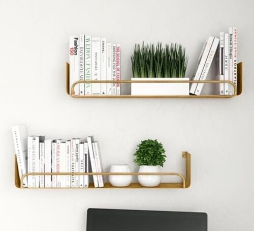 Aspire Home Accents 7326 Syler Modern Wall Shelf, Brown - Set of 2, Dimension: 5.5" H x 28" W x 5.5" D New In Box $99