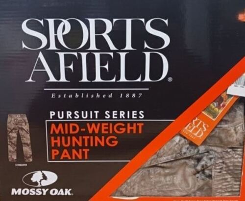 Sports Afield Mens Mossy Oak Pursuit Series Mid-Weight Hunting Pant New In Box Size XXL $99