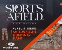 Sports Afield Mens Mossy Oak Pursuit Series Mid-Weight Hunting Pant New In Box Size XXL $99