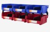 VEVOR Plastic Storage Bin, (11-Inch x 11-Inch x 5-Inch), Hanging Stackable Storage Organizer Bin, Blue/Red, 6-Pack, Heavy Duty Stacking Containers for Closet, Kitchen, Office, or Pantry Organization New In Box $89