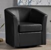 Wade Logan Faux Leather Swivel Accent Chair New Shelf Pull $699