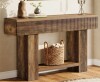 Millwood Pines 55" Rustic Console Table with 2-Tier Storage, Wood Entryway Table, Sofa Table New Open Box $499