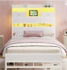 Wrought Studio Twin Size Bed Frame With Headboard And 5 Storage Shelves & Under Bed Storage, LED & Charging Station, No Box Spring Needed New in Box $399