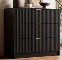 Ebern Designs 3 - Drawer Dresser, 31.5" W in Black New in Box $299