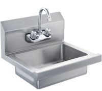 VEVOR Commercial Hand Sink with Faucet, Stainless Steel Sink for Washing, Small Hand Washing Sink, Wall Mount Hand Basin, Utility Sink for Restaurant, Kitchen, Bar, Garage and Home, 17 x 12.8 inch New In Box $299