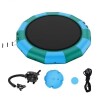 VEVOR Inflatable Portable 15' Recreational Water Trampoline, Swim Platform with 3-Step Ladder & Electric Air Pump, Kids Adults Floating Rebounder for Pool, Lake, Water Sports, New in Box $499