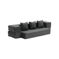 VEVOR Folding Sofa Bed, 3-in-1 Foldable Couch Bed with 3 Pillows and Washable Cover, 25D High Density Memory Foam Convertible Sleeper Chair Bed, Futon Couch for Living Room, Bedroom, Dark Grey (Twin), New in Box $299