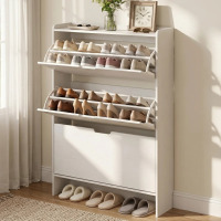 Rebrilliant 52" Slim Shoe Storage Cabinet with 3 Flip Drawers and Open Shelf, New in Box $299