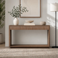 Latitude Run 60" Modern 2-Drawer Fluted Console Table, New in Box $599