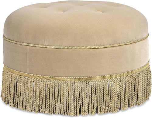 Jennifer Taylor Home Yolanda 24" Round Upholstered Accent Ottoman New in Box $299