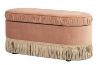 Jennifer Taylor Serena 38" Oval Storage Bench Ottoman, Peach Orange New in Box $399