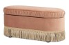 Jennifer Taylor Serena 38" Oval Storage Bench Ottoman, Peach Orange New in Box $399