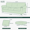 Wade Logan&reg; Non?Slip Multiple Pieces Stretch Couch Covers, Soft Jacquard Washable Sofa Slipcovers, Universal Fit Furniture Protector for Daily Use with Pets & Kids (Sofa, Wine) $99 - 2