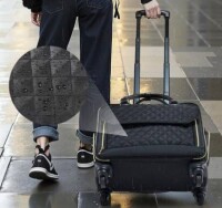 SVOPES Rolling Laptop Bag, Fits 17.3 in. with 4 Spinner Wheels and TSA Lock for Work Travel Business, Women and Men, Black Gold New In Box $199