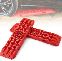 VEVOR 10 TON Traction Boards with PP Material, Recovery Boards for Off-road Vehicles/Cars/Pickups/SUVs/RVs, Pair Tire Traction Mats on Snow, Sand, Mud and Loose Terrain, Storage Bag, Long, Red New In Box $99