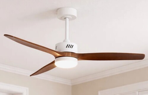 Wrought Studio&trade; AuraVista 52" Modern 3-Blade Ceiling Fan with Light Kit & Remote Control &ndash; Downrod Mount for Stylish Airflow $299