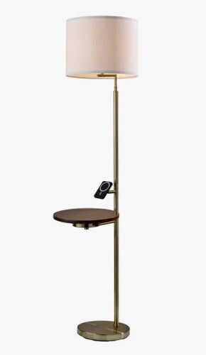 Wildon Home&reg; Joel Wireless Charging Task Floor Lamp w. Table New Open Box $399