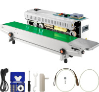 VEVOR FR-900 Continuous Band Sealer, Automatic Horizontal Band Sealer 110V, Continuous Sealing Machine Temperature Control, Bag Sealer Machine for PVC Bags Films New In Box $399
