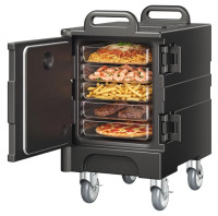 VEVOR Insulated Food Pan Carrier, 81 Qt Hot Box for Catering, Food Box Carrier with Double Buckles, Front Loading Food Warmer with Handles, Stackable End Loader with Wheels for Restaurant, Canteen New In Box $399