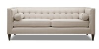 Jennifer Taylor Jack 84" Modern Tuxedo Tufted Sofa, Sky Neutral Beige New in Box $1299