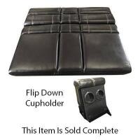 HappiJac 60" Rollover Sofa with Folding Arm/Cup Holder in Black New in Box $1599