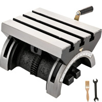 VEVOR Tilting Milling Table 7x5 inch Tilting Angle Milling Machine 0-45&deg;Adjustable Swivel Angle Plate with 3 T-slots and an Adjustable Crank Handle Heavy Duty Tilting Milling Machine for Grinding New In Box $199