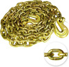 YATOINTO G80 Transport Binder Chain 1/2 Inch x 20 Foot Safety/Binder Chain with Clevis Grab Hooks 12,000 lbs Safe Working Load Logging Chain for Transporting Towing Tie Down Binding Equipment New In Box $299