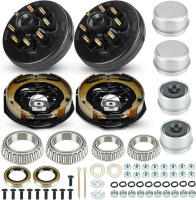 SEHNSUCHT Trailer Axle Electric Brake Kit, Pair of 8-6.5" Bolt Circle Brake Drum with 12" x 2" Electric Brakes for 5200-7000 lb Axles (Manual adjusting), Replacement 12" Brake Hub Drum Assembly New Open Box $399